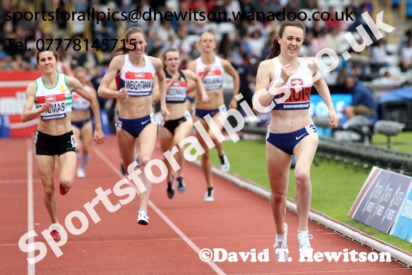 Womens 1500 metres, British Championships, Birmingham. Photo: David T. Hewitson/Sports for All Pics